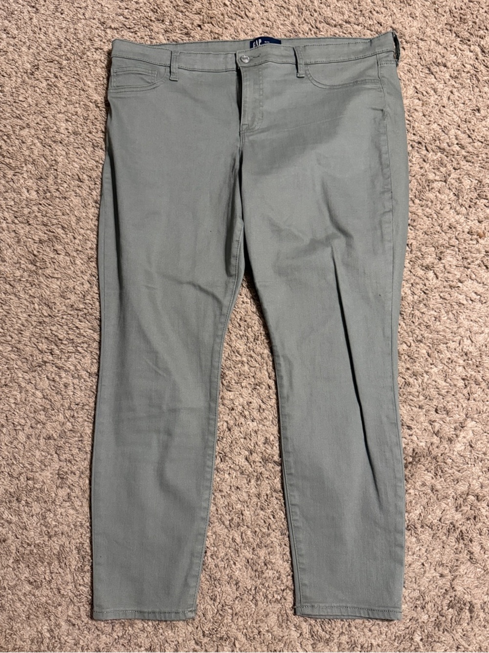 Gap Favorite Jegging Olive Green Skinny Pants Size 16/33